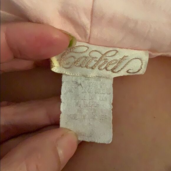 Vtg 80s/90s Cachet pink cotton/polyester robe - Picture 7 of 8